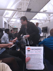 Monero Community Member Flyering During Bitcoin Wednesday